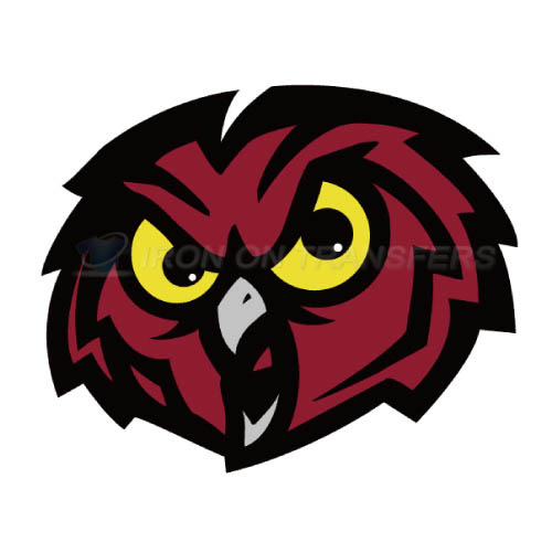 Temple Owls Logo T-shirts Iron On Transfers N6444 - Click Image to Close